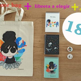 Pack Sofi bolsa+libreta+chapa